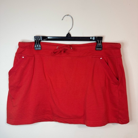 Onque Casual | Red Cotton Ladies Skort with Pockets | Size Petite XL - Picture 1 of 7